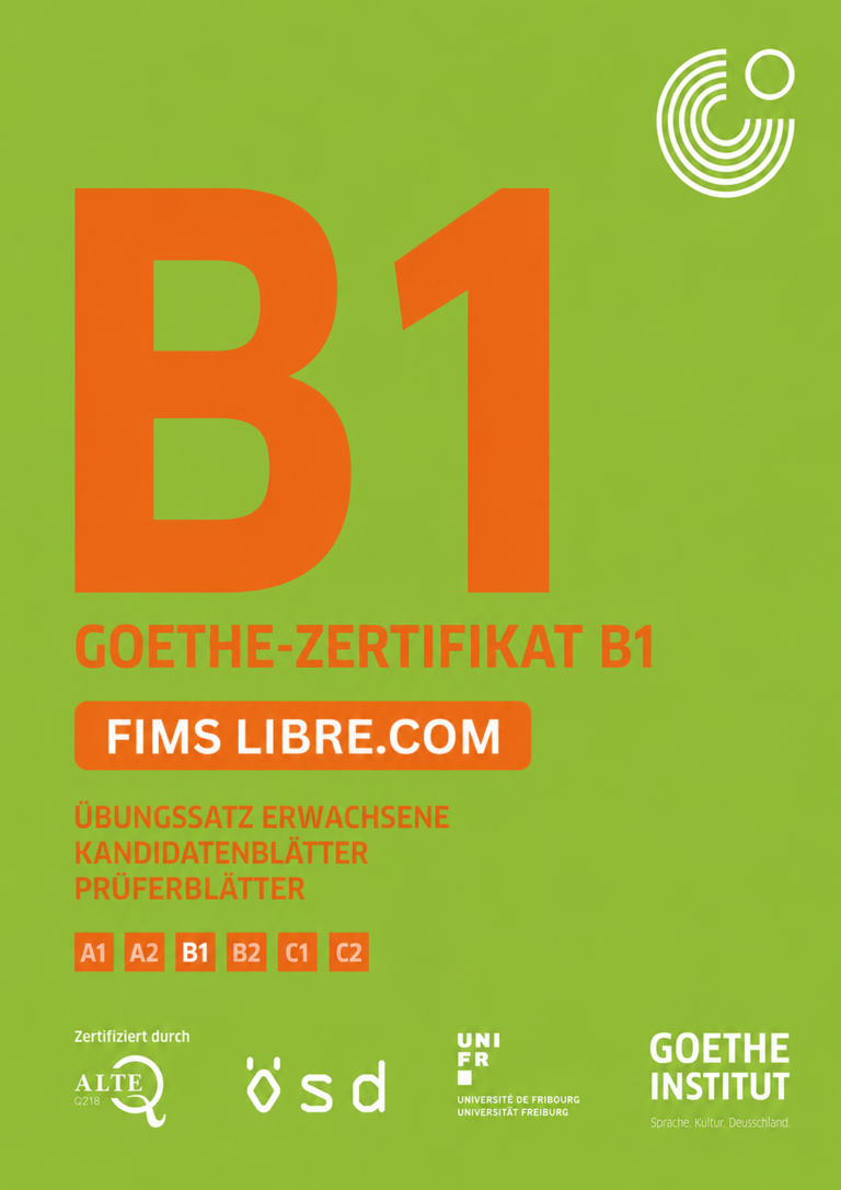 Goethe Zertifikat B1 Ubungssatz Erwachsene Kandidatenblatte Pruferblatter Cover