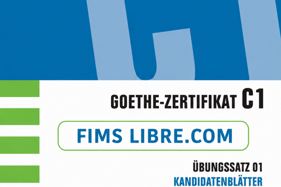 Goethe Zertifikat C1 Ubungssatz 01 Kandidatenblatter Pruferblatter Book-Cover