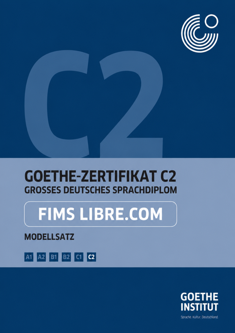 Goethe Zertifikat Pruefung C2 Grosses Deutsches Sprachdiplom Modellsatz Cover
